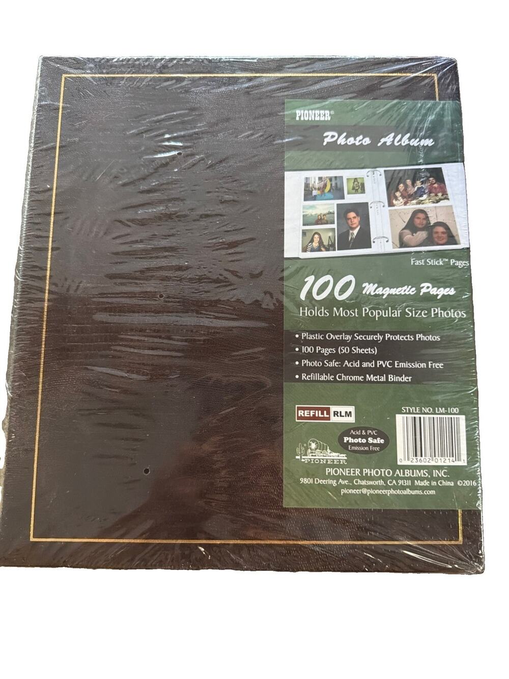 Pioneer Brown 100 Stick Pages Photo Sticker Album New Sealed 2016 Binder